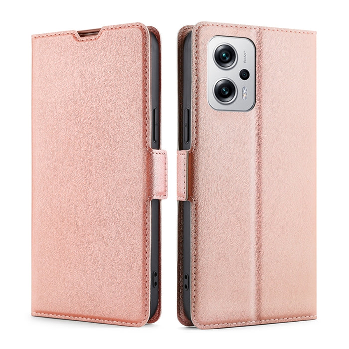 Estuche para teléfono de cuero con tapa horizontal y hebilla lateral de voltaje ultrafino, For Xiaomi 12 Lite, For Xiaomi Redmi Note 11T Pro 5G/Note 11T Pro+ 5G, For Xiaomi Poco M4 5G, For Xiaomi 12S Ultra