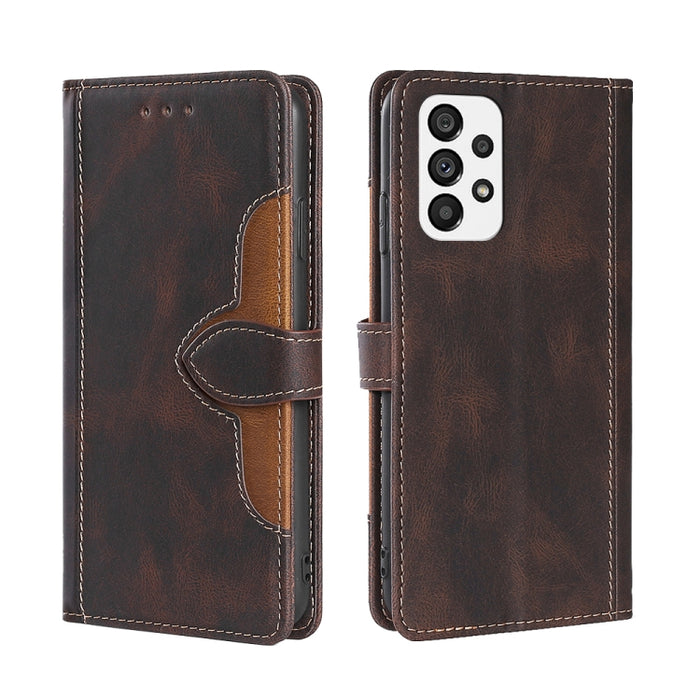Estuche para teléfono de cuero con hebilla magnética y sensación de piel, For Huawei nova 10, For Huawei nova 10 Pro, For Nokia C100, For Nokia C200, For Samsung Galaxy A73 5G, For Xiaomi 12S Ultra, For Xiaomi Poco C40