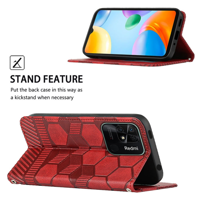 Funda de teléfono con tapa de cuero magnético con textura de fútbol, For Xiaomi Redmi 10C / 10 India, For Xiaomi Redmi 10A, For Xiaomi Redmi Note 11 Global 2022 / Note 11S 4G, For Xiaomi Redmi Note 11 Pro 5G / 4G Global 2022 / Note 11 Pro+ India       ...
