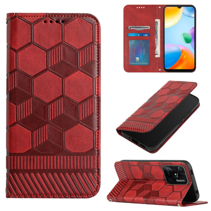 Funda de teléfono con tapa de cuero magnético con textura de fútbol, For Xiaomi Redmi 10C / 10 India, For Xiaomi Redmi 10A, For Xiaomi Redmi Note 11 Global 2022 / Note 11S 4G, For Xiaomi Redmi Note 11 Pro 5G / 4G Global 2022 / Note 11 Pro+ India       ...