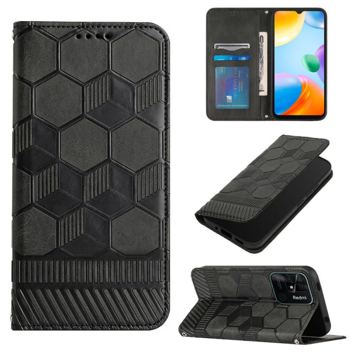 Funda de teléfono con tapa de cuero magnético con textura de fútbol, For Xiaomi Redmi 10C / 10 India, For Xiaomi Redmi 10A, For Xiaomi Redmi Note 11 Global 2022 / Note 11S 4G, For Xiaomi Redmi Note 11 Pro 5G / 4G Global 2022 / Note 11 Pro+ India       ...