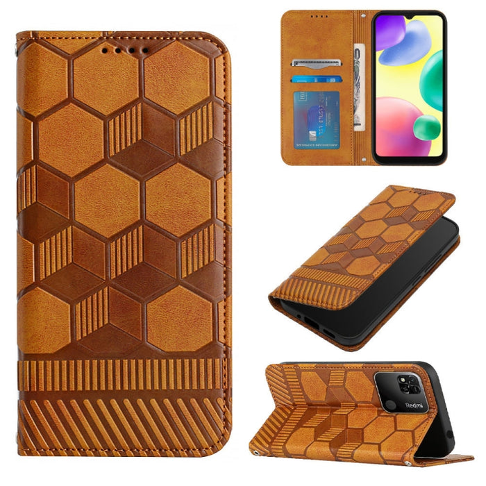 Funda de teléfono con tapa de cuero magnético con textura de fútbol, For Xiaomi Redmi 10C / 10 India, For Xiaomi Redmi 10A, For Xiaomi Redmi Note 11 Global 2022 / Note 11S 4G, For Xiaomi Redmi Note 11 Pro 5G / 4G Global 2022 / Note 11 Pro+ India       ...