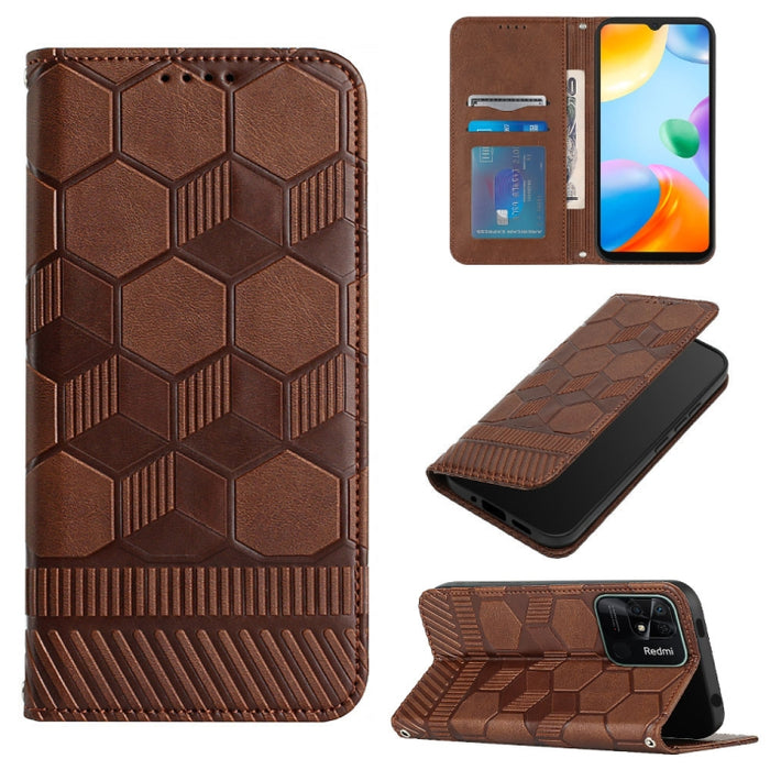 Funda de teléfono con tapa de cuero magnético con textura de fútbol, For Xiaomi Redmi 10C / 10 India, For Xiaomi Redmi 10A, For Xiaomi Redmi Note 11 Global 2022 / Note 11S 4G, For Xiaomi Redmi Note 11 Pro 5G / 4G Global 2022 / Note 11 Pro+ India       ...