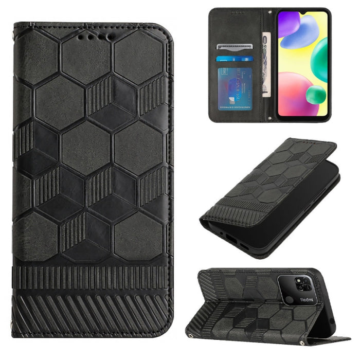 Funda de teléfono con tapa de cuero magnético con textura de fútbol, For Xiaomi Redmi 10C / 10 India, For Xiaomi Redmi 10A, For Xiaomi Redmi Note 11 Global 2022 / Note 11S 4G, For Xiaomi Redmi Note 11 Pro 5G / 4G Global 2022 / Note 11 Pro+ India       ...