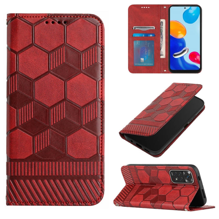 Funda de teléfono con tapa de cuero magnético con textura de fútbol, For Xiaomi Redmi 10C / 10 India, For Xiaomi Redmi 10A, For Xiaomi Redmi Note 11 Global 2022 / Note 11S 4G, For Xiaomi Redmi Note 11 Pro 5G / 4G Global 2022 / Note 11 Pro+ India       ...