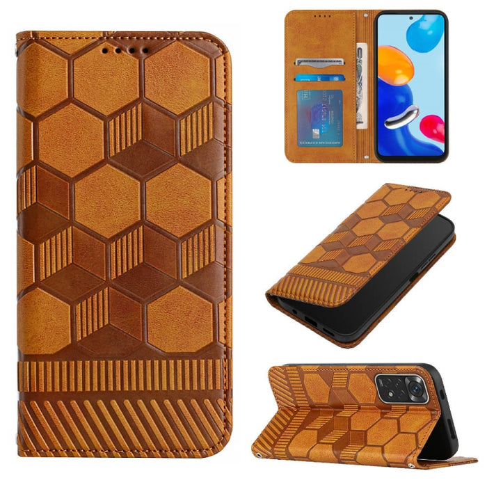 Funda de teléfono con tapa de cuero magnético con textura de fútbol, For Xiaomi Redmi 10C / 10 India, For Xiaomi Redmi 10A, For Xiaomi Redmi Note 11 Global 2022 / Note 11S 4G, For Xiaomi Redmi Note 11 Pro 5G / 4G Global 2022 / Note 11 Pro+ India       ...