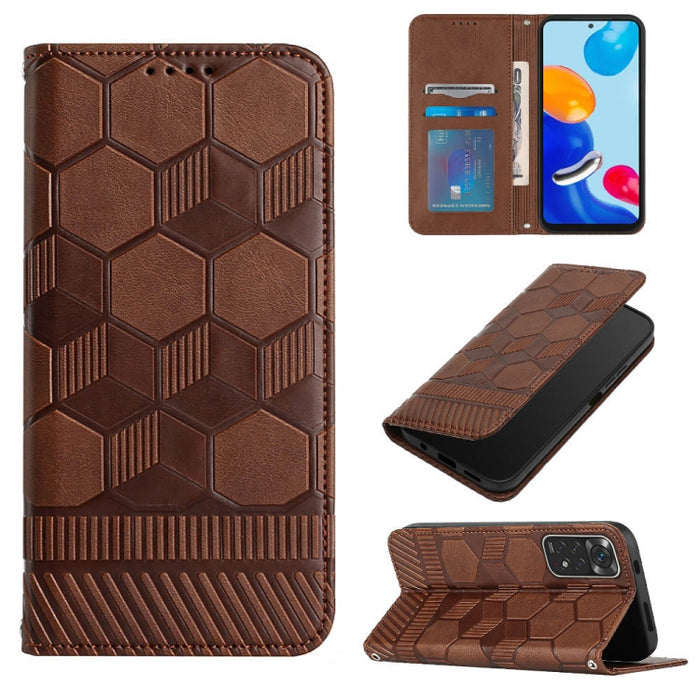 Funda de teléfono con tapa de cuero magnético con textura de fútbol, For Xiaomi Redmi 10C / 10 India, For Xiaomi Redmi 10A, For Xiaomi Redmi Note 11 Global 2022 / Note 11S 4G, For Xiaomi Redmi Note 11 Pro 5G / 4G Global 2022 / Note 11 Pro+ India       ...