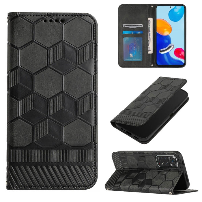 Funda de teléfono con tapa de cuero magnético con textura de fútbol, For Xiaomi Redmi 10C / 10 India, For Xiaomi Redmi 10A, For Xiaomi Redmi Note 11 Global 2022 / Note 11S 4G, For Xiaomi Redmi Note 11 Pro 5G / 4G Global 2022 / Note 11 Pro+ India       ...
