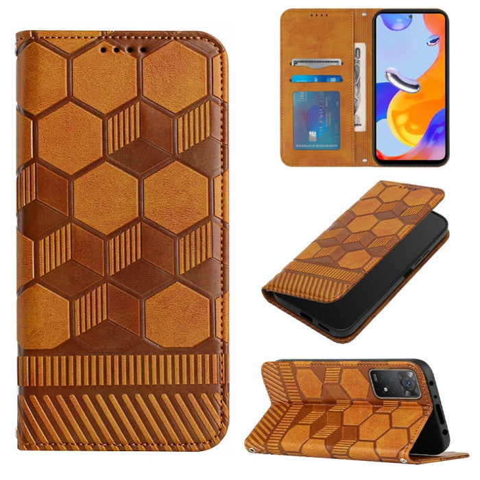 Funda de teléfono con tapa de cuero magnético con textura de fútbol, For Xiaomi Redmi 10C / 10 India, For Xiaomi Redmi 10A, For Xiaomi Redmi Note 11 Global 2022 / Note 11S 4G, For Xiaomi Redmi Note 11 Pro 5G / 4G Global 2022 / Note 11 Pro+ India       ...