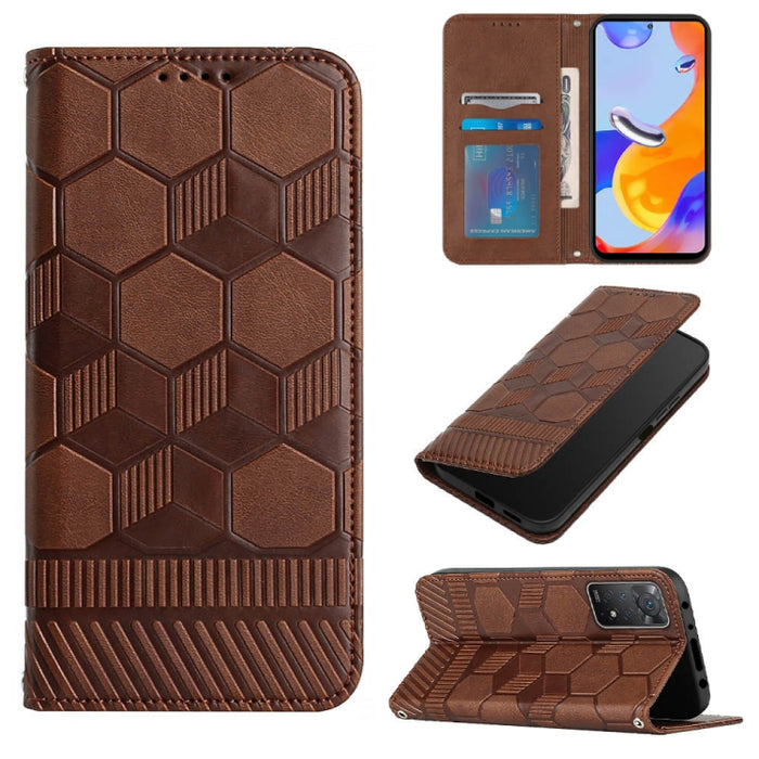 Funda de teléfono con tapa de cuero magnético con textura de fútbol, For Xiaomi Redmi 10C / 10 India, For Xiaomi Redmi 10A, For Xiaomi Redmi Note 11 Global 2022 / Note 11S 4G, For Xiaomi Redmi Note 11 Pro 5G / 4G Global 2022 / Note 11 Pro+ India       ...