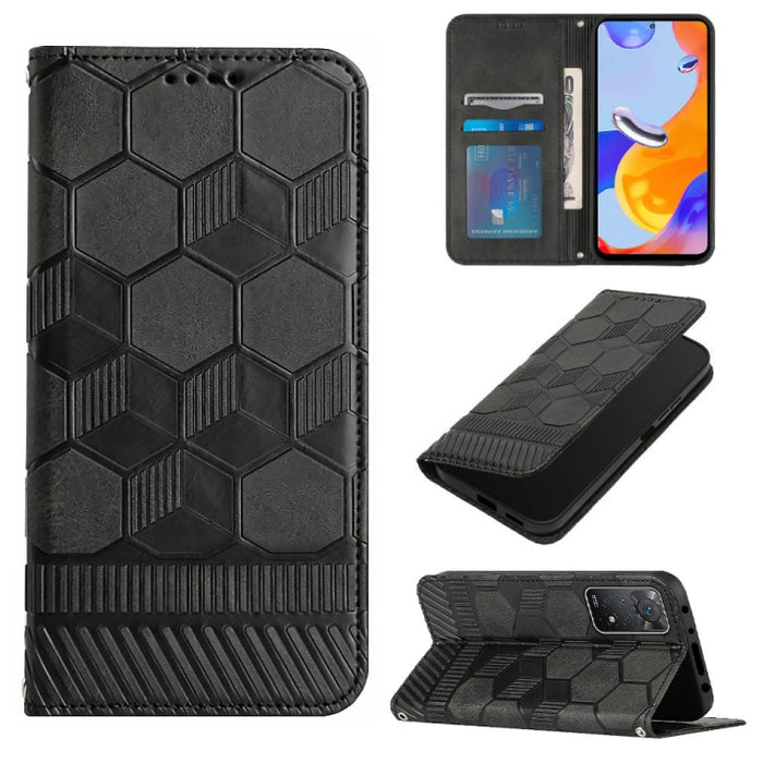 Funda de teléfono con tapa de cuero magnético con textura de fútbol, For Xiaomi Redmi 10C / 10 India, For Xiaomi Redmi 10A, For Xiaomi Redmi Note 11 Global 2022 / Note 11S 4G, For Xiaomi Redmi Note 11 Pro 5G / 4G Global 2022 / Note 11 Pro+ India       ...