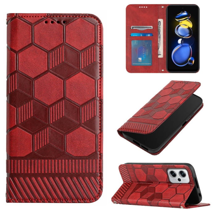 Funda de teléfono con tapa de cuero magnético con textura de fútbol, For Xiaomi Redmi 10C / 10 India, For Xiaomi Redmi 10A, For Xiaomi Redmi Note 11 Global 2022 / Note 11S 4G, For Xiaomi Redmi Note 11 Pro 5G / 4G Global 2022 / Note 11 Pro+ India       ...