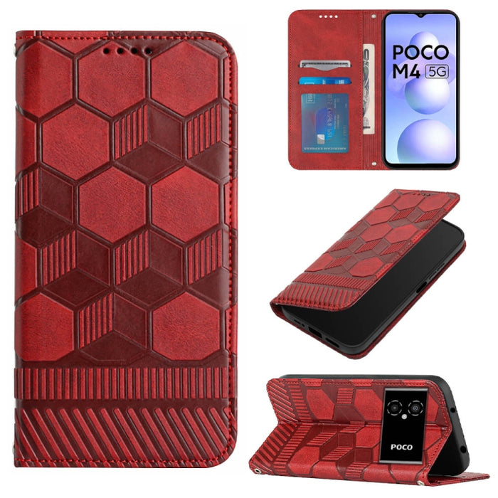 Funda de teléfono con tapa de cuero magnético con textura de fútbol, For Xiaomi Redmi 10C / 10 India, For Xiaomi Redmi 10A, For Xiaomi Redmi Note 11 Global 2022 / Note 11S 4G, For Xiaomi Redmi Note 11 Pro 5G / 4G Global 2022 / Note 11 Pro+ India       ...