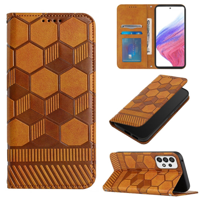 Funda de teléfono con tapa de cuero magnético con textura de fútbol, For Samsung Galaxy A53 5G, For Samsung Galaxy A73 5G, For Samsung Galaxy S20 FE 2022 / S20 FE 5G&4G / S20 Lite / S20 Fan Edition, For Samsung Galaxy S21 5G, For Samsung Galaxy S21+ 5G...