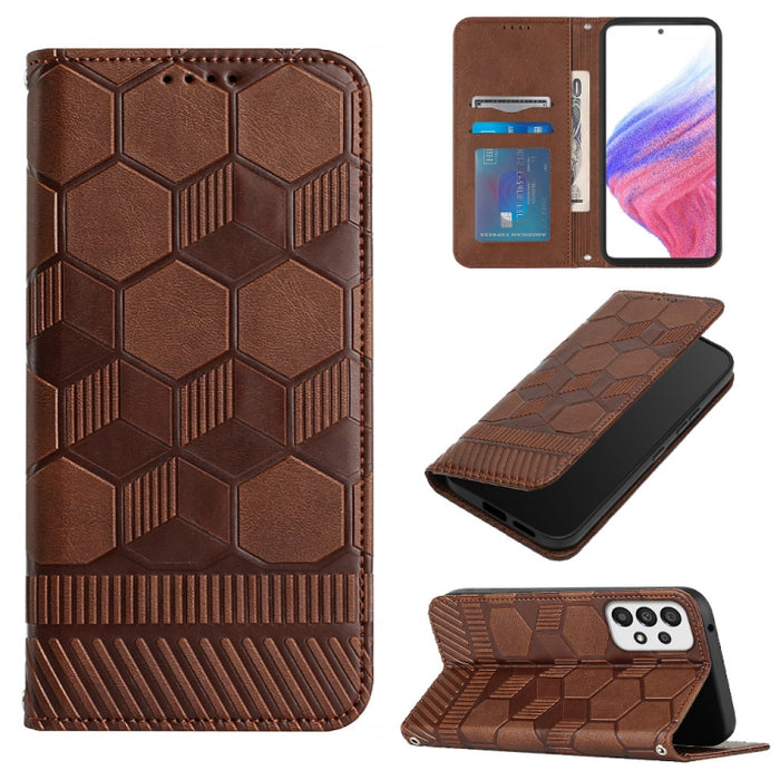 Funda de teléfono con tapa de cuero magnético con textura de fútbol, For Samsung Galaxy A53 5G, For Samsung Galaxy A73 5G, For Samsung Galaxy S20 FE 2022 / S20 FE 5G&4G / S20 Lite / S20 Fan Edition, For Samsung Galaxy S21 5G, For Samsung Galaxy S21+ 5G...