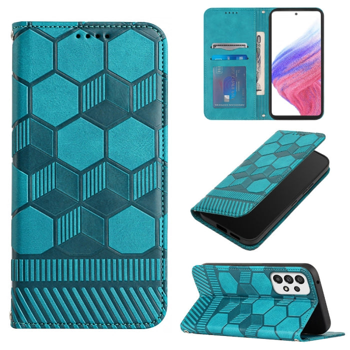 Funda de teléfono con tapa de cuero magnético con textura de fútbol, For Samsung Galaxy A53 5G, For Samsung Galaxy A73 5G, For Samsung Galaxy S20 FE 2022 / S20 FE 5G&4G / S20 Lite / S20 Fan Edition, For Samsung Galaxy S21 5G, For Samsung Galaxy S21+ 5G...