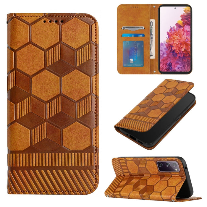Funda de teléfono con tapa de cuero magnético con textura de fútbol, For Samsung Galaxy A53 5G, For Samsung Galaxy A73 5G, For Samsung Galaxy S20 FE 2022 / S20 FE 5G&4G / S20 Lite / S20 Fan Edition, For Samsung Galaxy S21 5G, For Samsung Galaxy S21+ 5G...