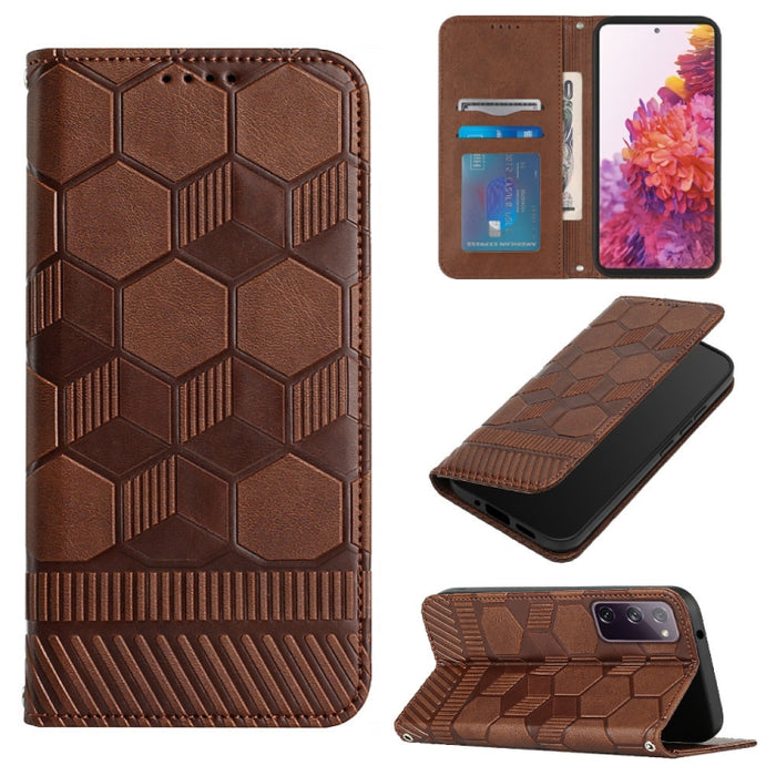 Funda de teléfono con tapa de cuero magnético con textura de fútbol, For Samsung Galaxy A53 5G, For Samsung Galaxy A73 5G, For Samsung Galaxy S20 FE 2022 / S20 FE 5G&4G / S20 Lite / S20 Fan Edition, For Samsung Galaxy S21 5G, For Samsung Galaxy S21+ 5G...