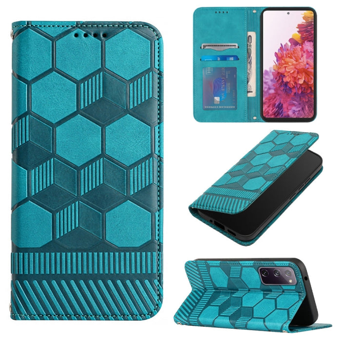 Funda de teléfono con tapa de cuero magnético con textura de fútbol, For Samsung Galaxy A53 5G, For Samsung Galaxy A73 5G, For Samsung Galaxy S20 FE 2022 / S20 FE 5G&4G / S20 Lite / S20 Fan Edition, For Samsung Galaxy S21 5G, For Samsung Galaxy S21+ 5G...
