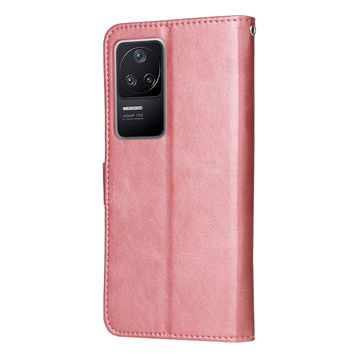 Estuche para teléfono de cuero con textura de becerro, For Xiaomi Redmi K40S / Poco F4, For Xiaomi Redmi Note 11T Pro/Poco X4 GT