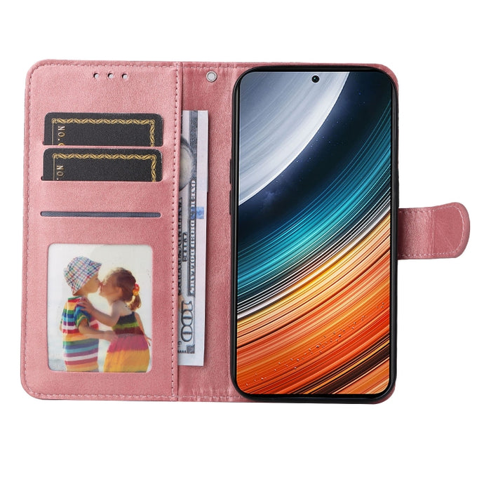 Estuche para teléfono de cuero con textura de becerro, For Xiaomi Redmi K40S / Poco F4, For Xiaomi Redmi Note 11T Pro/Poco X4 GT