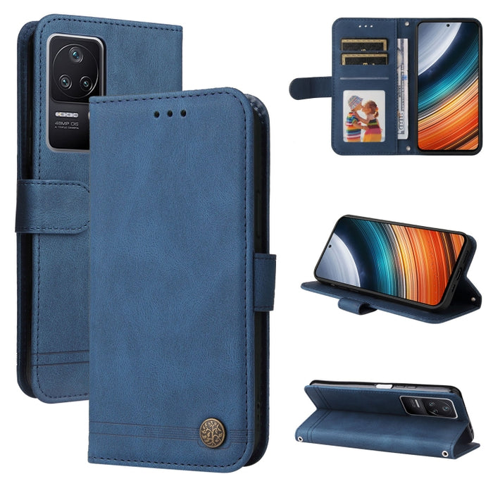 Estuche de cuero con botón de metal Skin Feel Life Tree, For Xiaomi Redmi K40S / Poco F4, For Xiaomi Redmi Note 11T Pro/Poco X4 GT