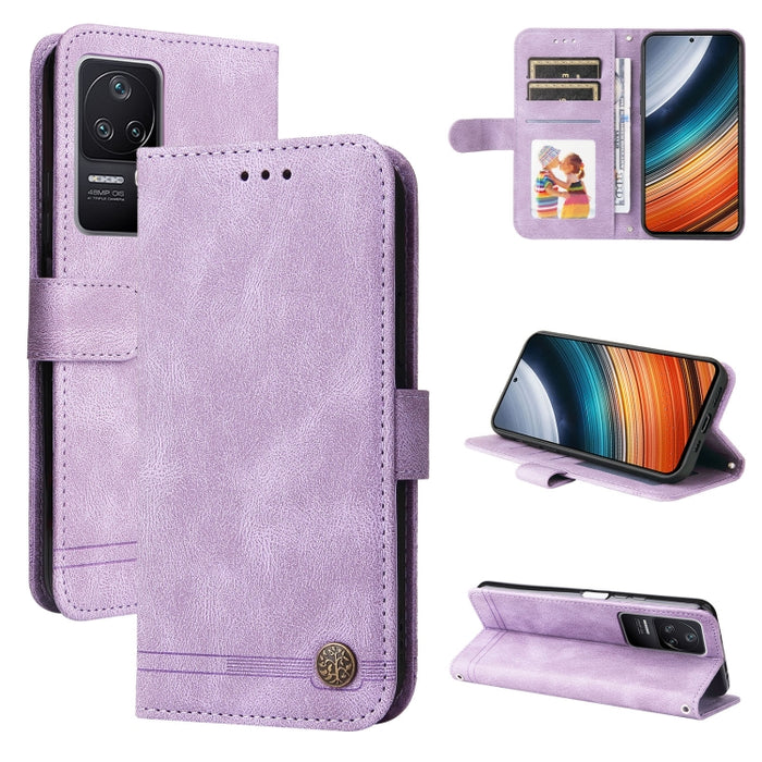 Estuche de cuero con botón de metal Skin Feel Life Tree, For Xiaomi Redmi K40S / Poco F4, For Xiaomi Redmi Note 11T Pro/Poco X4 GT
