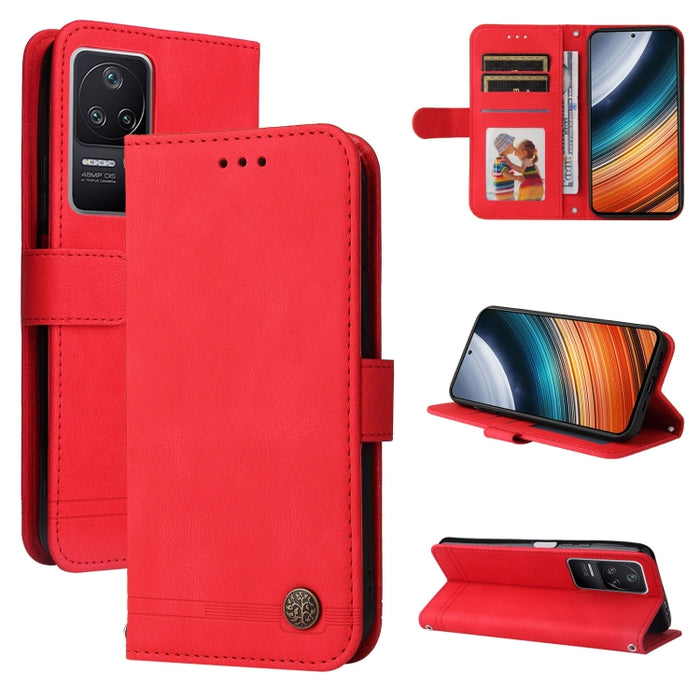 Estuche de cuero con botón de metal Skin Feel Life Tree, For Xiaomi Redmi K40S / Poco F4, For Xiaomi Redmi Note 11T Pro/Poco X4 GT