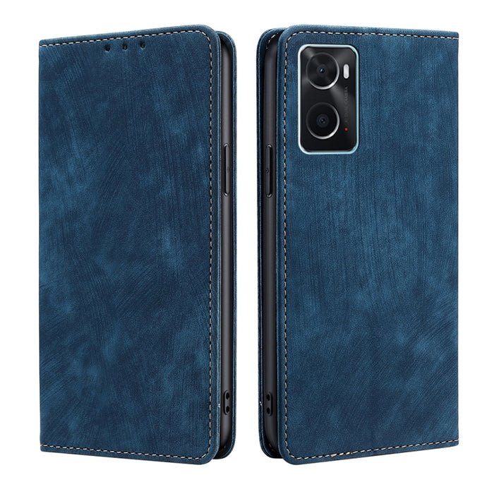Estuche para teléfono de cuero magnético con cepillo antirrobo RFID, For OPPO A36 4G/A76 4G Global, For OPPO Find X2, For OPPO Find X5, For OPPO K10 Pro 5G, For OPPO Reno6 Pro, For OPPO Reno8 5G, For OPPO Reno8 Pro+ 5G, For Realme 9 Pro/V25/Q5 5G      ...