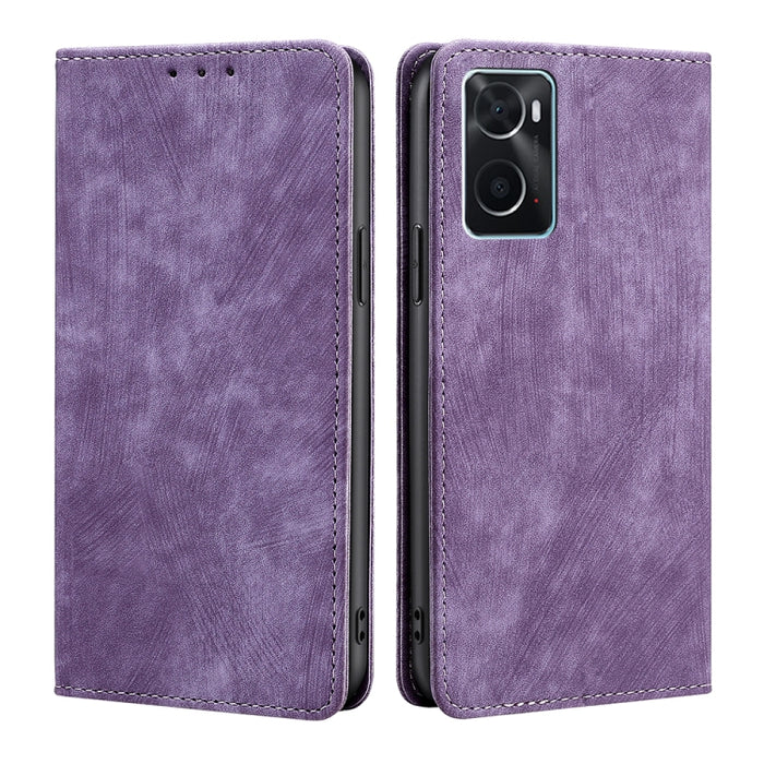 Estuche para teléfono de cuero magnético con cepillo antirrobo RFID, For OPPO A36 4G/A76 4G Global, For OPPO Find X2, For OPPO Find X5, For OPPO K10 Pro 5G, For OPPO Reno6 Pro, For OPPO Reno8 5G, For OPPO Reno8 Pro+ 5G, For Realme 9 Pro/V25/Q5 5G      ...