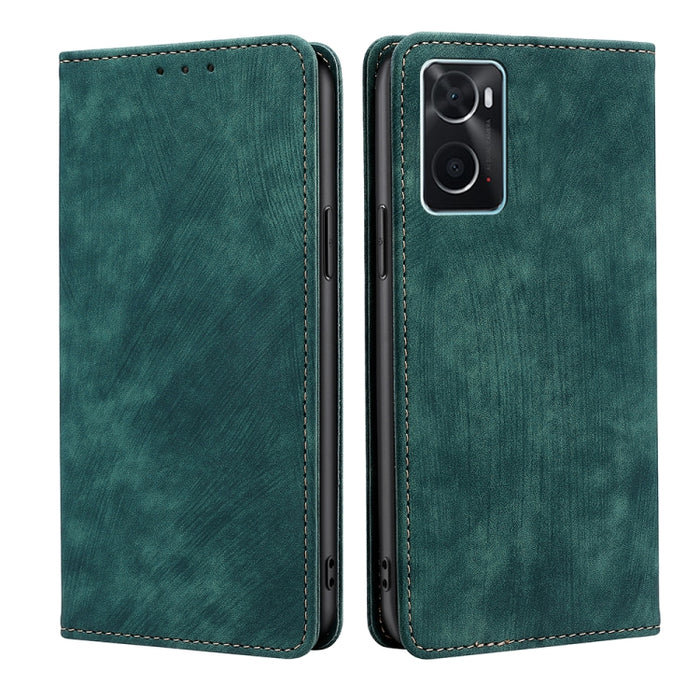 Estuche para teléfono de cuero magnético con cepillo antirrobo RFID, For OPPO A36 4G/A76 4G Global, For OPPO Find X2, For OPPO Find X5, For OPPO K10 Pro 5G, For OPPO Reno6 Pro, For OPPO Reno8 5G, For OPPO Reno8 Pro+ 5G, For Realme 9 Pro/V25/Q5 5G      ...