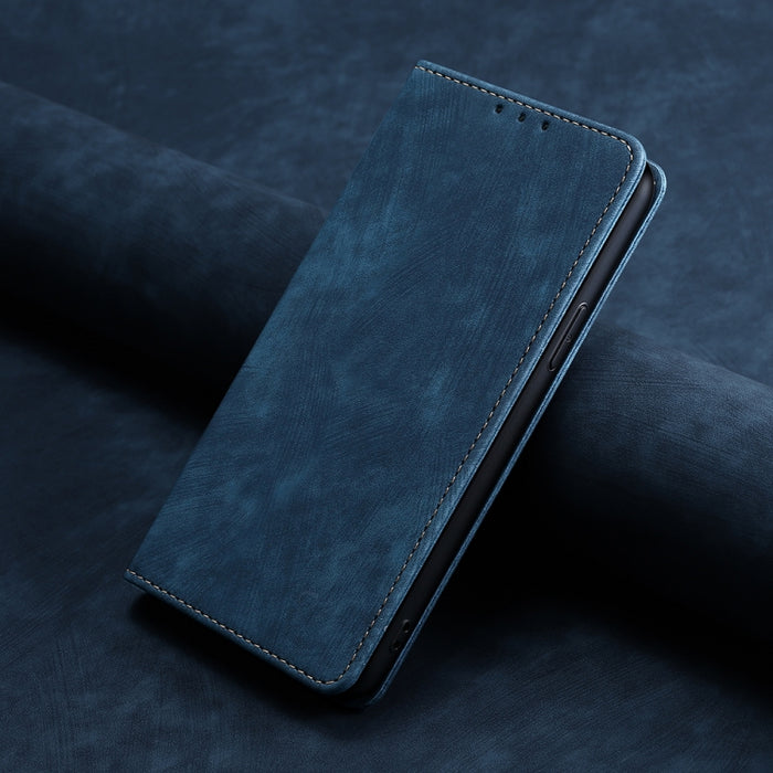 Estuche para teléfono de cuero magnético con cepillo antirrobo RFID, For OPPO A36 4G/A76 4G Global, For OPPO Find X2, For OPPO Find X5, For OPPO K10 Pro 5G, For OPPO Reno6 Pro, For OPPO Reno8 5G, For OPPO Reno8 Pro+ 5G, For Realme 9 Pro/V25/Q5 5G      ...