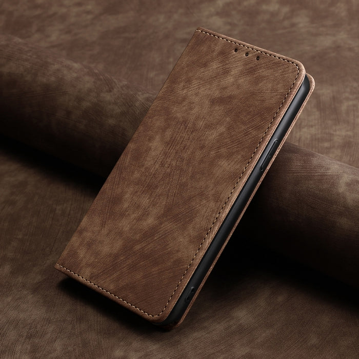 Estuche para teléfono de cuero magnético con cepillo antirrobo RFID, For OPPO A36 4G/A76 4G Global, For OPPO Find X2, For OPPO Find X5, For OPPO K10 Pro 5G, For OPPO Reno6 Pro, For OPPO Reno8 5G, For OPPO Reno8 Pro+ 5G, For Realme 9 Pro/V25/Q5 5G      ...