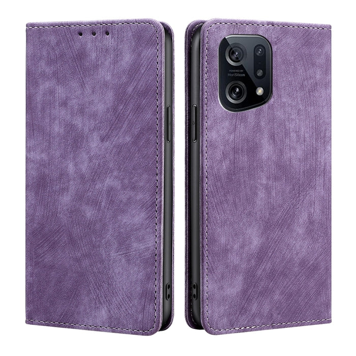 Estuche para teléfono de cuero magnético con cepillo antirrobo RFID, For OPPO A36 4G/A76 4G Global, For OPPO Find X2, For OPPO Find X5, For OPPO K10 Pro 5G, For OPPO Reno6 Pro, For OPPO Reno8 5G, For OPPO Reno8 Pro+ 5G, For Realme 9 Pro/V25/Q5 5G      ...