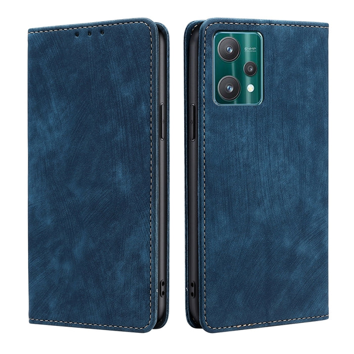 Estuche para teléfono de cuero magnético con cepillo antirrobo RFID, For OPPO A36 4G/A76 4G Global, For OPPO Find X2, For OPPO Find X5, For OPPO K10 Pro 5G, For OPPO Reno6 Pro, For OPPO Reno8 5G, For OPPO Reno8 Pro+ 5G, For Realme 9 Pro/V25/Q5 5G      ...