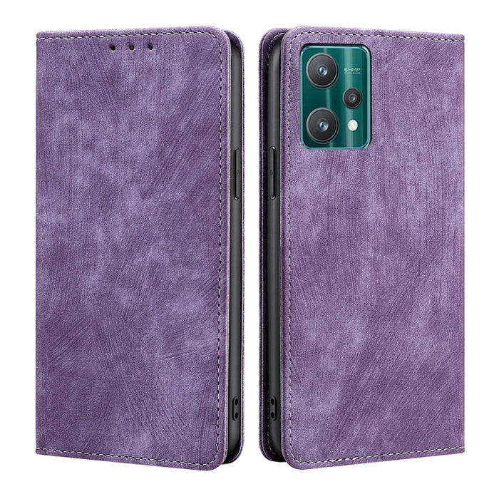 Estuche para teléfono de cuero magnético con cepillo antirrobo RFID, For OPPO A36 4G/A76 4G Global, For OPPO Find X2, For OPPO Find X5, For OPPO K10 Pro 5G, For OPPO Reno6 Pro, For OPPO Reno8 5G, For OPPO Reno8 Pro+ 5G, For Realme 9 Pro/V25/Q5 5G      ...