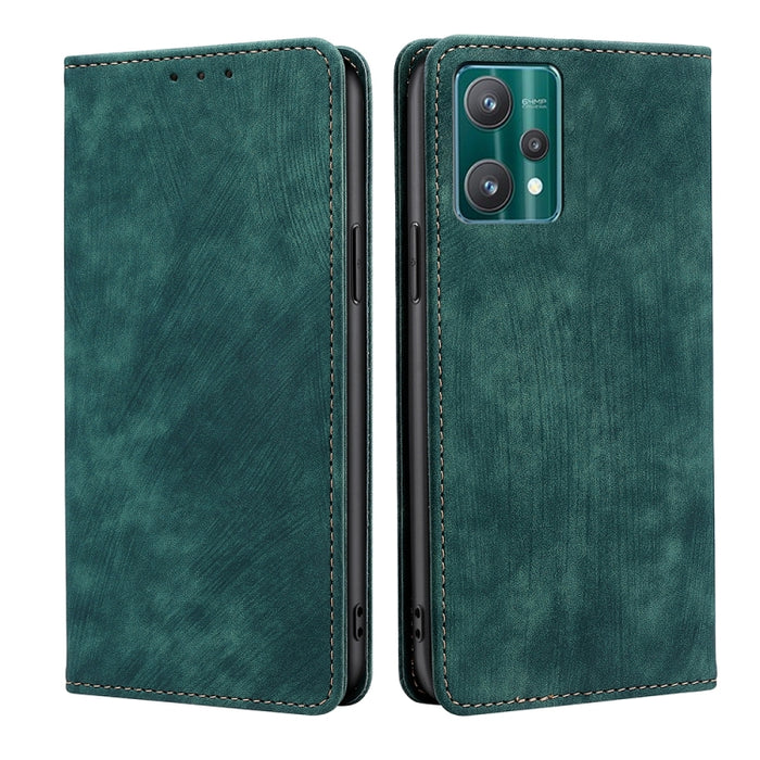 Estuche para teléfono de cuero magnético con cepillo antirrobo RFID, For OPPO A36 4G/A76 4G Global, For OPPO Find X2, For OPPO Find X5, For OPPO K10 Pro 5G, For OPPO Reno6 Pro, For OPPO Reno8 5G, For OPPO Reno8 Pro+ 5G, For Realme 9 Pro/V25/Q5 5G      ...