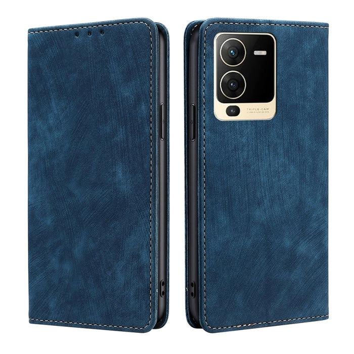 Estuche para teléfono de cuero magnético con cepillo antirrobo RFID, For OPPO A36 4G/A76 4G Global, For OPPO Find X2, For OPPO Find X5, For OPPO K10 Pro 5G, For OPPO Reno6 Pro, For OPPO Reno8 5G, For OPPO Reno8 Pro+ 5G, For Realme 9 Pro/V25/Q5 5G      ...