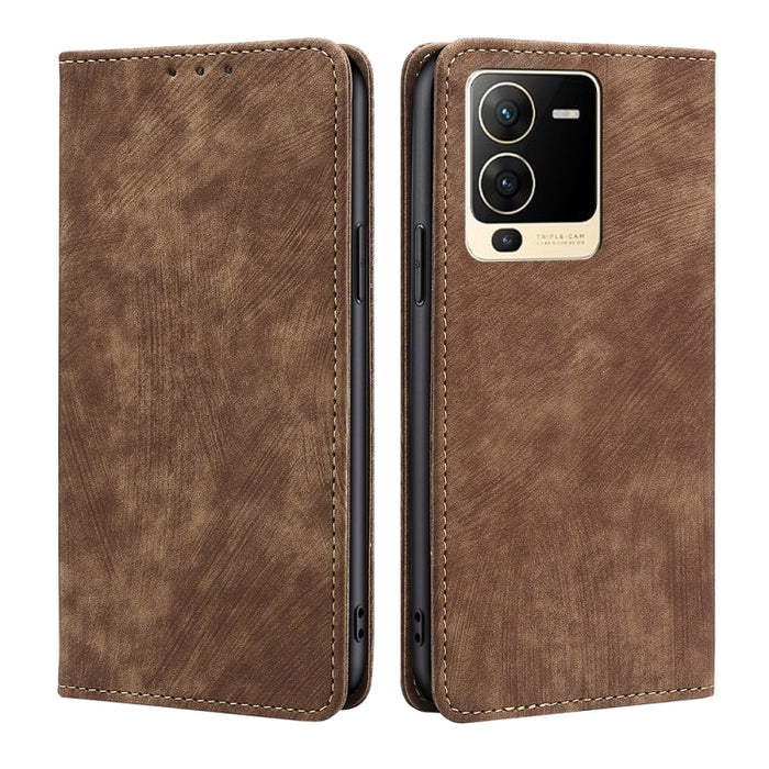 Estuche para teléfono de cuero magnético con cepillo antirrobo RFID, For OPPO A36 4G/A76 4G Global, For OPPO Find X2, For OPPO Find X5, For OPPO K10 Pro 5G, For OPPO Reno6 Pro, For OPPO Reno8 5G, For OPPO Reno8 Pro+ 5G, For Realme 9 Pro/V25/Q5 5G      ...