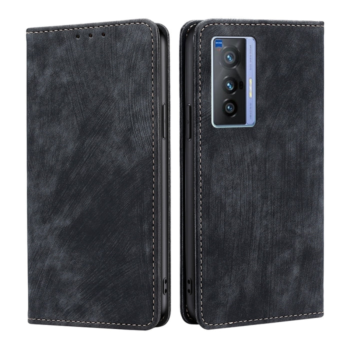 Estuche para teléfono de cuero magnético con cepillo antirrobo RFID, For OPPO A36 4G/A76 4G Global, For OPPO Find X2, For OPPO Find X5, For OPPO K10 Pro 5G, For OPPO Reno6 Pro, For OPPO Reno8 5G, For OPPO Reno8 Pro+ 5G, For Realme 9 Pro/V25/Q5 5G      ...
