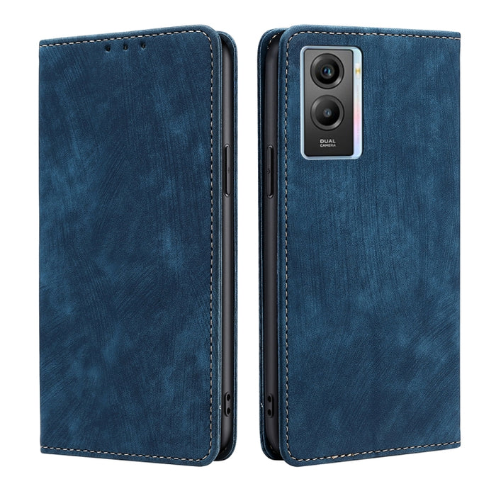 Estuche para teléfono de cuero magnético con cepillo antirrobo RFID, For OPPO A36 4G/A76 4G Global, For OPPO Find X2, For OPPO Find X5, For OPPO K10 Pro 5G, For OPPO Reno6 Pro, For OPPO Reno8 5G, For OPPO Reno8 Pro+ 5G, For Realme 9 Pro/V25/Q5 5G      ...