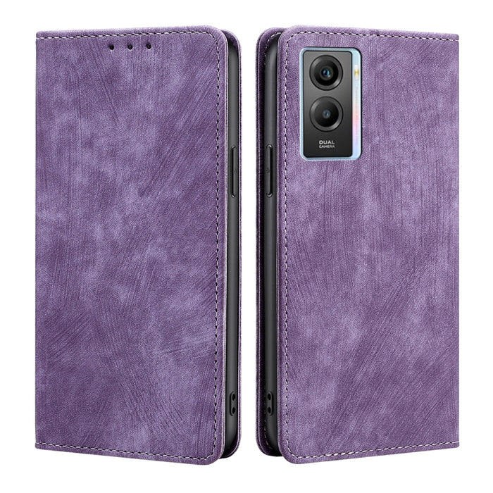 Estuche para teléfono de cuero magnético con cepillo antirrobo RFID, For OPPO A36 4G/A76 4G Global, For OPPO Find X2, For OPPO Find X5, For OPPO K10 Pro 5G, For OPPO Reno6 Pro, For OPPO Reno8 5G, For OPPO Reno8 Pro+ 5G, For Realme 9 Pro/V25/Q5 5G      ...
