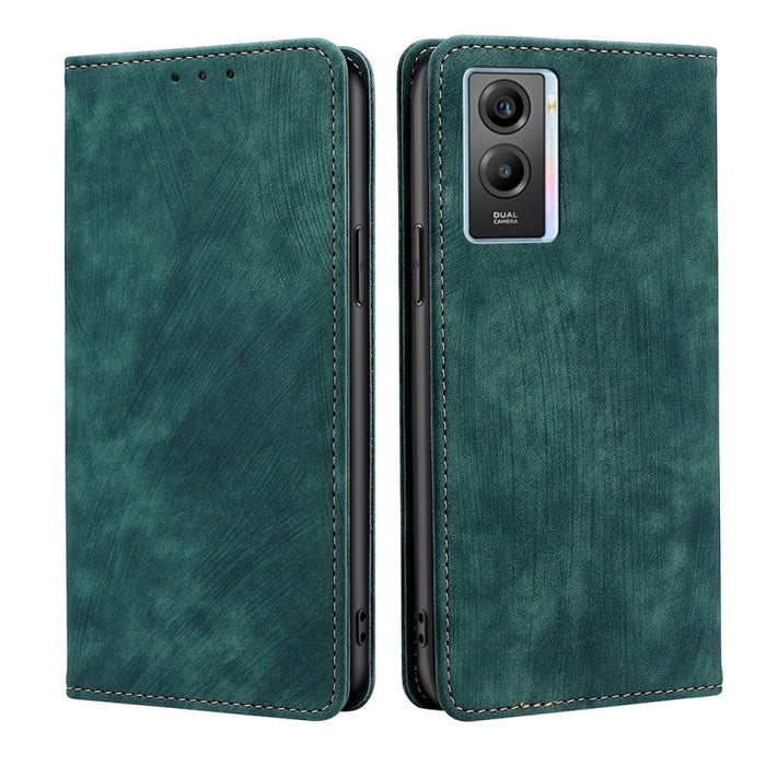 Estuche para teléfono de cuero magnético con cepillo antirrobo RFID, For OPPO A36 4G/A76 4G Global, For OPPO Find X2, For OPPO Find X5, For OPPO K10 Pro 5G, For OPPO Reno6 Pro, For OPPO Reno8 5G, For OPPO Reno8 Pro+ 5G, For Realme 9 Pro/V25/Q5 5G      ...
