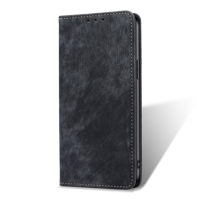 Estuche para teléfono de cuero magnético con cepillo antirrobo RFID, For Xiaomi Redmi Note 10 JE  Japan, For Xiaomi 12, For Xiaomi 12S Ultra, For Xiaomi Poco C40, For Xiaomi Poco M4 5G, For OnePlus Nord CE 2 5G, For ZTE Axon 30 Pro
