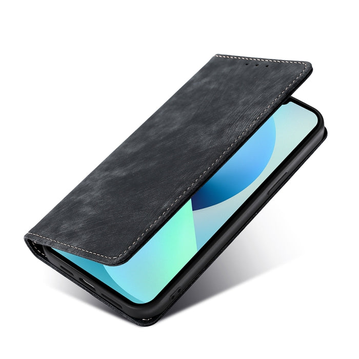 Estuche para teléfono de cuero magnético con cepillo antirrobo RFID, For Xiaomi Redmi Note 10 JE  Japan, For Xiaomi 12, For Xiaomi 12S Ultra, For Xiaomi Poco C40, For Xiaomi Poco M4 5G, For OnePlus Nord CE 2 5G, For ZTE Axon 30 Pro