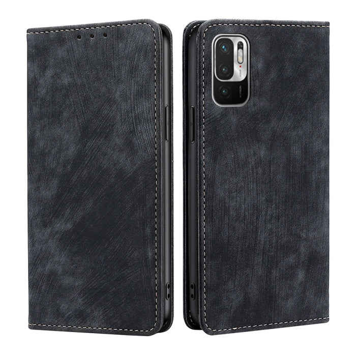 Estuche para teléfono de cuero magnético con cepillo antirrobo RFID, For Xiaomi Redmi Note 10 JE  Japan, For Xiaomi 12, For Xiaomi 12S Ultra, For Xiaomi Poco C40, For Xiaomi Poco M4 5G, For OnePlus Nord CE 2 5G, For ZTE Axon 30 Pro