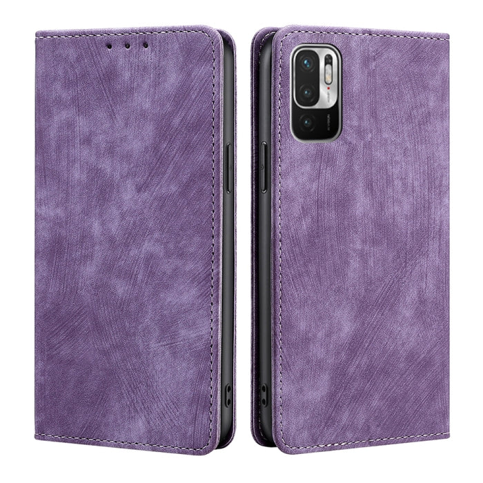Estuche para teléfono de cuero magnético con cepillo antirrobo RFID, For Xiaomi Redmi Note 10 JE  Japan, For Xiaomi 12, For Xiaomi 12S Ultra, For Xiaomi Poco C40, For Xiaomi Poco M4 5G, For OnePlus Nord CE 2 5G, For ZTE Axon 30 Pro