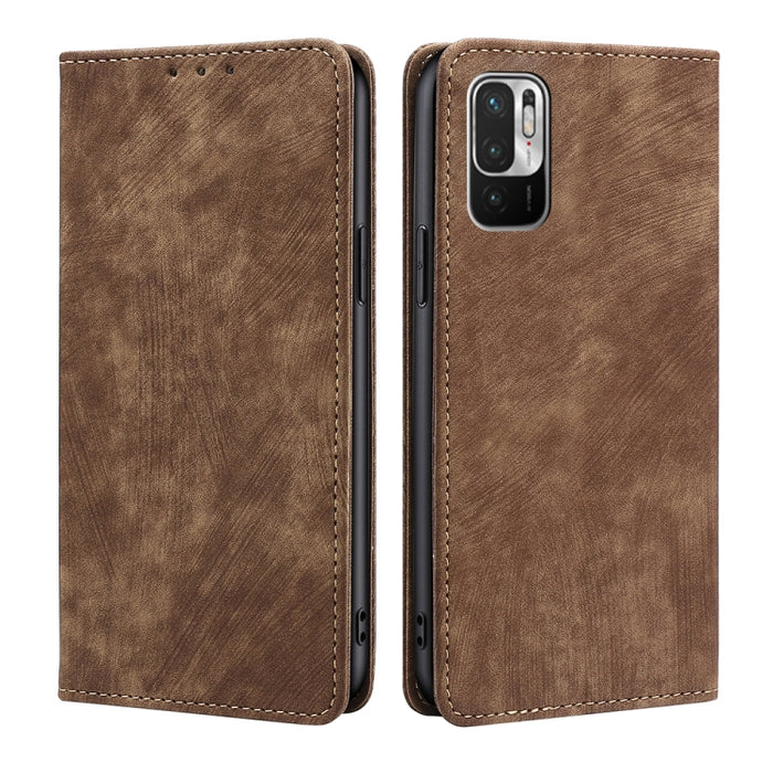 Estuche para teléfono de cuero magnético con cepillo antirrobo RFID, For Xiaomi Redmi Note 10 JE  Japan, For Xiaomi 12, For Xiaomi 12S Ultra, For Xiaomi Poco C40, For Xiaomi Poco M4 5G, For OnePlus Nord CE 2 5G, For ZTE Axon 30 Pro