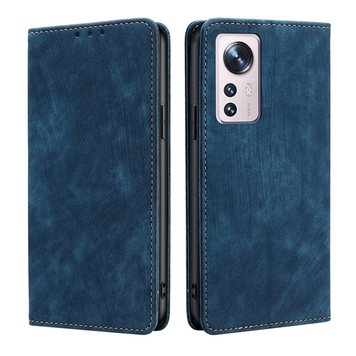 Estuche para teléfono de cuero magnético con cepillo antirrobo RFID, For Xiaomi Redmi Note 10 JE  Japan, For Xiaomi 12, For Xiaomi 12S Ultra, For Xiaomi Poco C40, For Xiaomi Poco M4 5G, For OnePlus Nord CE 2 5G, For ZTE Axon 30 Pro