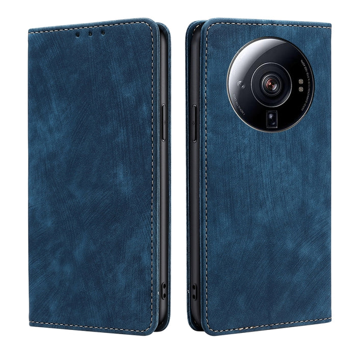 Estuche para teléfono de cuero magnético con cepillo antirrobo RFID, For Xiaomi Redmi Note 10 JE  Japan, For Xiaomi 12, For Xiaomi 12S Ultra, For Xiaomi Poco C40, For Xiaomi Poco M4 5G, For OnePlus Nord CE 2 5G, For ZTE Axon 30 Pro